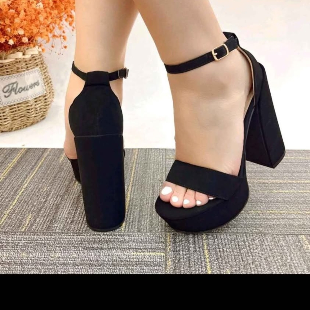 Elegant Black Women's Platform Heels